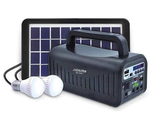 Everlotus Home Solar Lighting System with USB Speaker - 3W