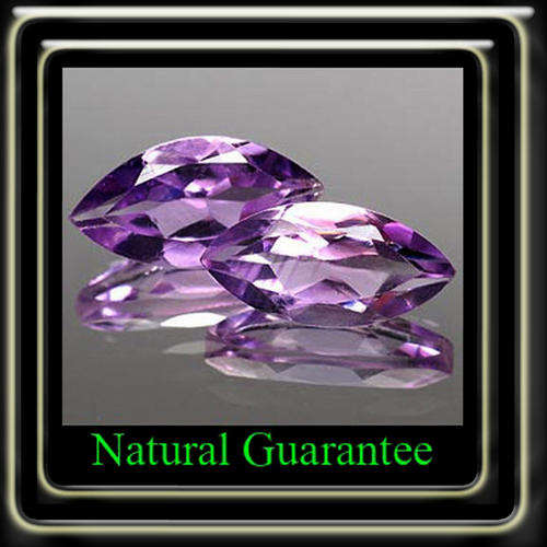 SPECIAL 3.38CT MATCHING PAIR PURPLE MARQUISE AMETHYSTS, PERFECT GEMSTONES
