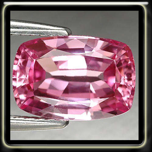 3.60CT FANCY PINK TANZANIA SAPPHIRE [VVS] - A BRILLIANT POLISHED CUSHION GEMSTONE