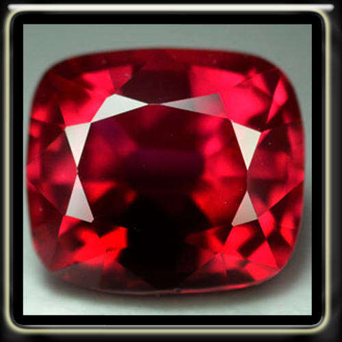 19.50CT MINDBLOWING BLOOD RED MODERN CUSHION RUBY A PERFECT CLEAN GEMSTONE