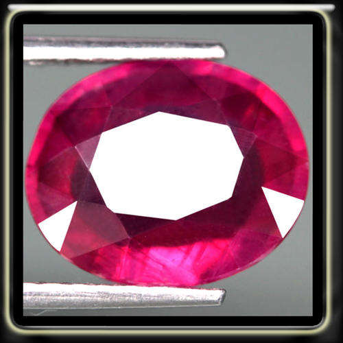 5.37CT NATURAL PURPLISH PINK RUBY [SI] - MOZAMBIQUE BRILLIANT MODERN FACET OVAL (LEAD GLASS HEAT)