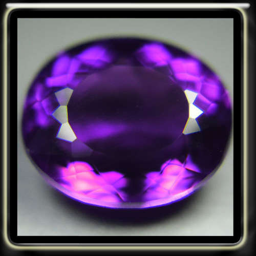 13.61CT PERFECT FANCY DEEP PURPLE AMETHYST QUARTZ [IF] - DESIRABLE DIAMOND FACET OVAL GEM