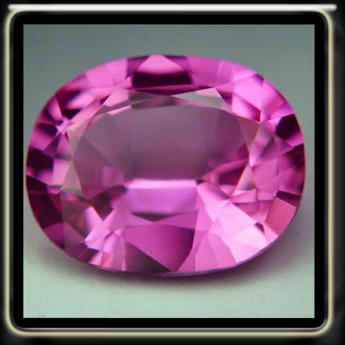 11.94 STUNNING FANCY TOP PINK TOPAZ [VVS] - PRISTINE PAKISTAN OVAL GEM (IRRADIATED)