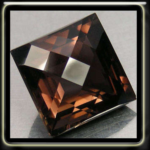 Fabulous 5.28ct Medium Brown Checkerboard Fancy Cut  Smokey Quartz
