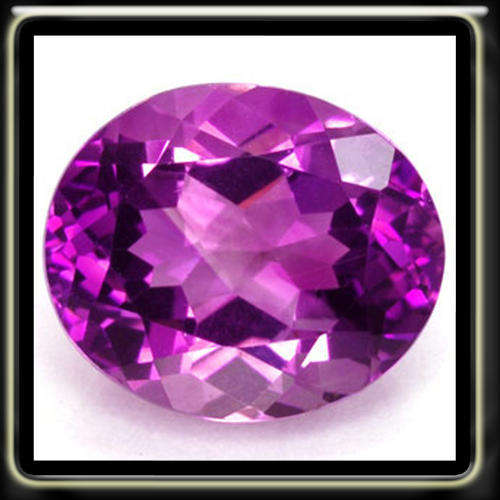 Lustrous 4.26ct Violet Purple Amethyst In A Modern Oval Cut Beautifully Polished