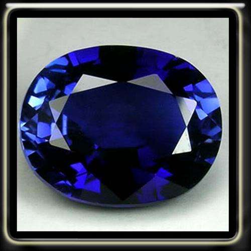 PRESTIGE 7.38C DEEP BLUE SAPPHIRE BRILLIANT OVAL MIX CUT POLISHED GEMSTONE