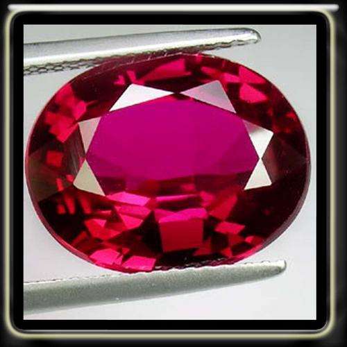Volcanic 5.55ct Pigeon Blood Red Ruby Cut In A Mix Oval