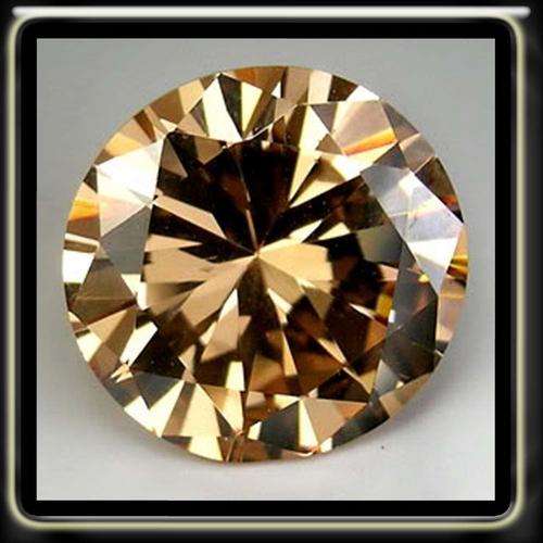10.60ct. LE BRILLIANCE CHAMPAGNE COLOURED ROUNDED BRILLIANT SIMULANT