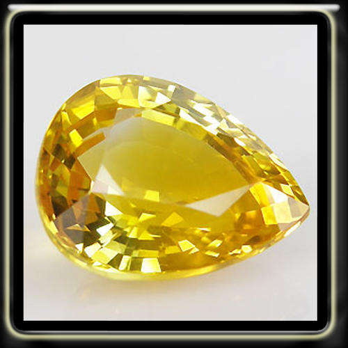 CAPTIVATIVE 13.80CT CANARY YELLOW SAPPHIRE, A BEAUTIFULL PEAR SHAPE GEMSTONE