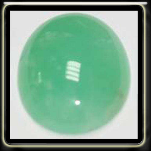 SPLENDID 1.46CT NATURAL APPLE GREEN CHRYSOPRASE CABOCHON CUT IN A OVAL