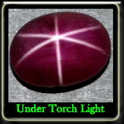 STRIKING 2.82CT NATURAL PURPLISH RED 6 RAY STAR RUBY POLISHED IN A OVAL CABOCHON