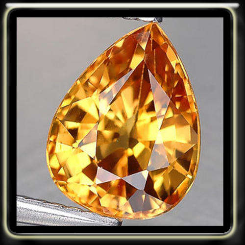 GLOWING 2.43CT GOLDEN YELLOW SAPPHIRE CUT IN A BEAUTIFULL PEAR GEMSTONE