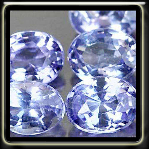 1.00CT SPARKLING PARCEL OF 5 NATURAL TANZANITES OVAL LUSTROUS GEMSTONES