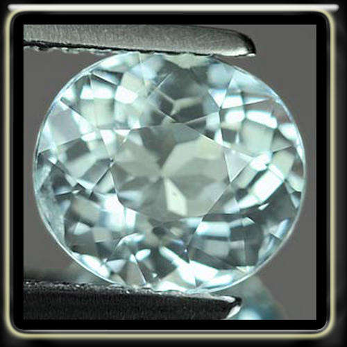 ALLURING 1.95CT UNHEATED AQUAMARINE, A FRESH LIGHT BLUE OVAL PORTUGESE CUT GEMSTONE