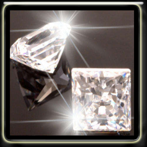 2.01CT TOP LUSTRE AND FIRE FROM A TOP D-COLOUR, A PRINCESS POLISH PRECISION DIAMOND SIMULATE.