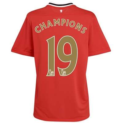 SPECIAL EDITION ORIGINAL MANCHESTER UNITED 2011/2012 HOME **CHAMPIONS**LARGE
