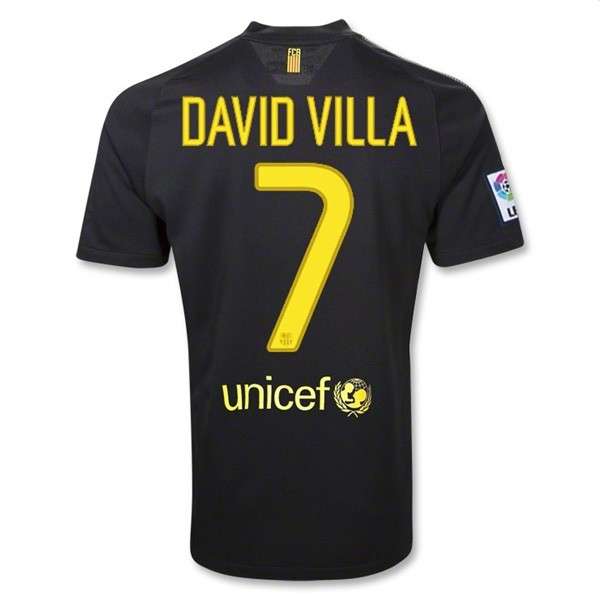 **AUTHENTIC** BARCELONA FC-DAVID VILLA-7-MEDIUM-AWAY KIT