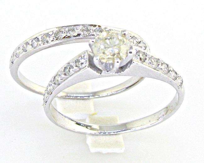 R59333 - STUNNING .85C DIAMOND GOLD BRIDAL WEDDING RING SET BAND