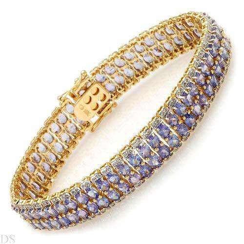 R145000 - IRRESISTIBLE 18.18CT GENUINE TANZANITE & DIAMOND BRACELET