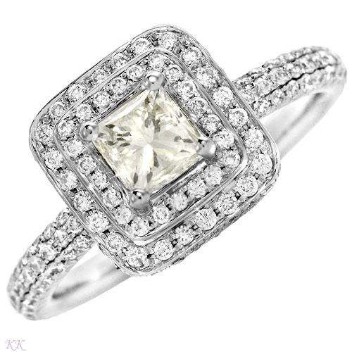 R55260 - VIBRANT 1.45CT GENUINE CLEAN DIAMOND RING 18K GOLD **CERTIFICATE INCLUDED**