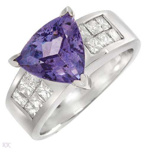 R77500 - STUNNING 3.00CT TANZANITE & DIAMOND RING  **CERTIFICATE INCLUDED**