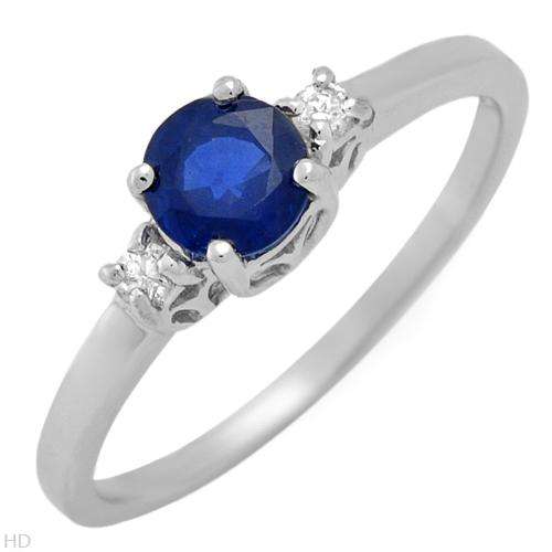 R5800 - DAZZLING 0.60CT SAPPHIRE & DIAMOND RING