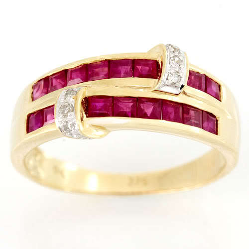 1.66CT NATURAL RUBY & GENUINE DIAMOND  RING