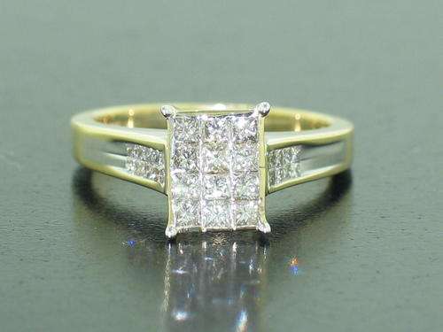 R80200 1.50 CT REAL PRINCESS DIAMOND ENGAGEMENT RING   VVS1 **FREE APPRAISAL INCLUDED**