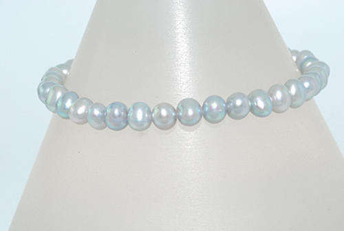 DAZZLING 5.30MM BLUE NATURAL PEARL BRACELET