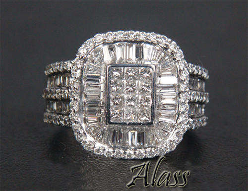 ABSOLUTELY GORGEOUS 4.47CT DIAMOND 14K WHITE GOLD WEDDING BAND RING