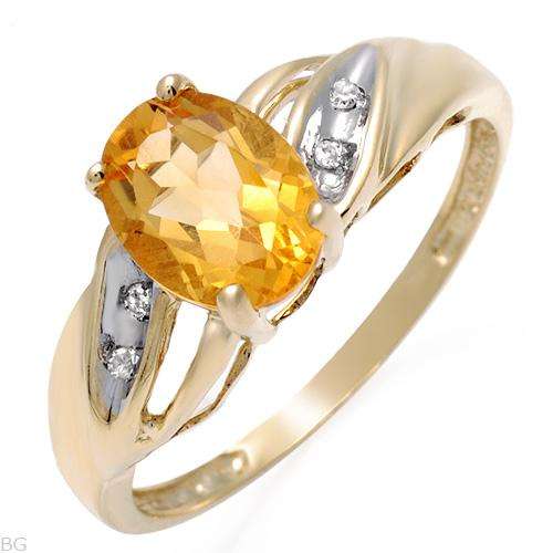 STUNNING 1.10CT CITRINE & DIAMOND RING