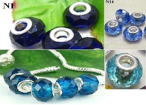 ***UNIQUE*** pack of 12 mixed colour faceted crystal pardora beads