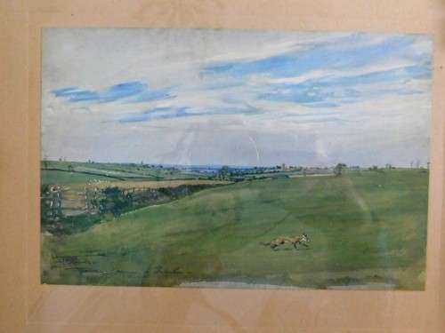 Three vintage prints in pretty gilded frames