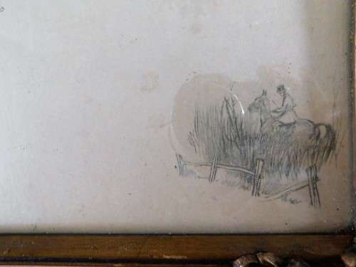 Three vintage prints in pretty gilded frames