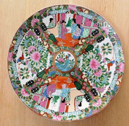 Large famille rose plate/ charger