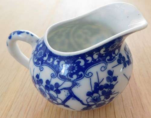 Oriental blue and white eggshell milk jug