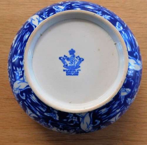 Blue and white Wilkinson Burslem bowl