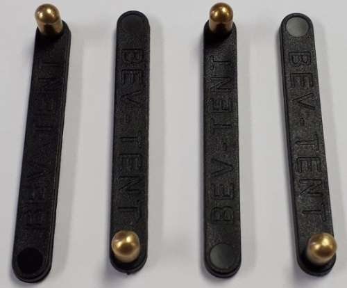 SPRING CLIP 4 TENT POLES (PLASTIC BRASS)