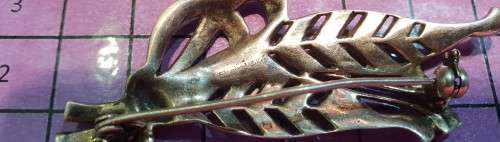 Vintage Sterling Leaf brooch