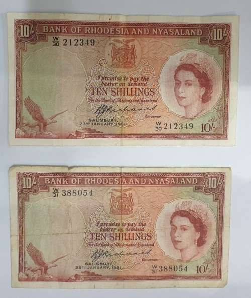 Bank of Rhodesia and Nyasaland - 1961 Notes (3)