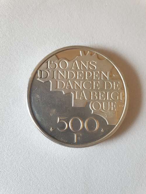 Belgium 500F - 150th Anniversary of Independance - silver