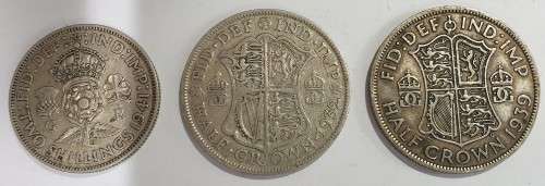 1932, 1939, 1941 British coins (3 coins, 1 lot)