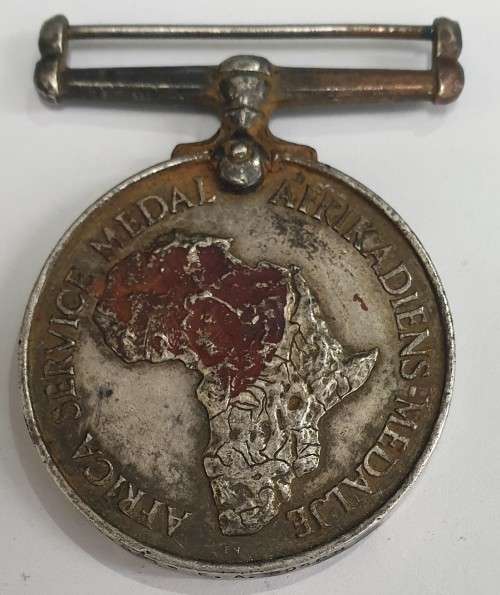 WW2 Silver Africa Service Medal awarded to C320019 E.A.Bosch