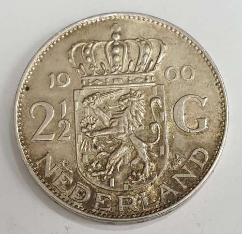1960 Netherlands silver 2 1/2 gulden