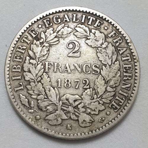1872 silver 2 Francs