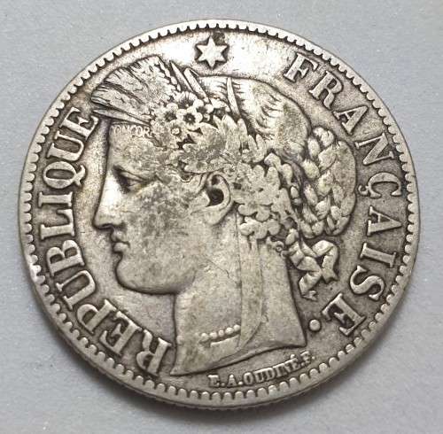 1872 silver 2 Francs