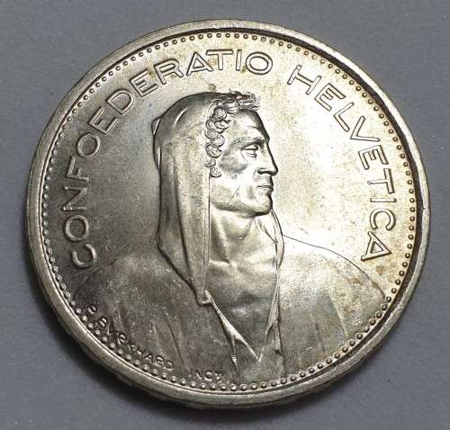 1966 silver Swiss 5 Francs