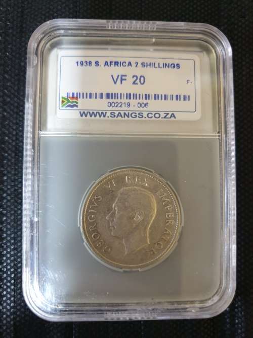 1938 Union of South Africa 2 shilling