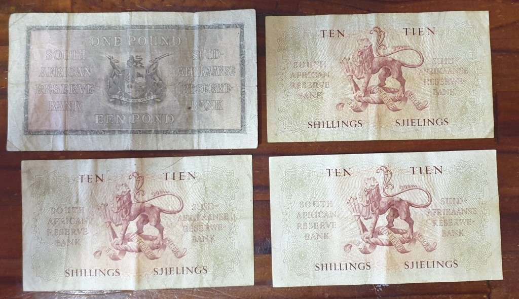 UNION OF SOUTH AFRICA BANK NOTES (3)