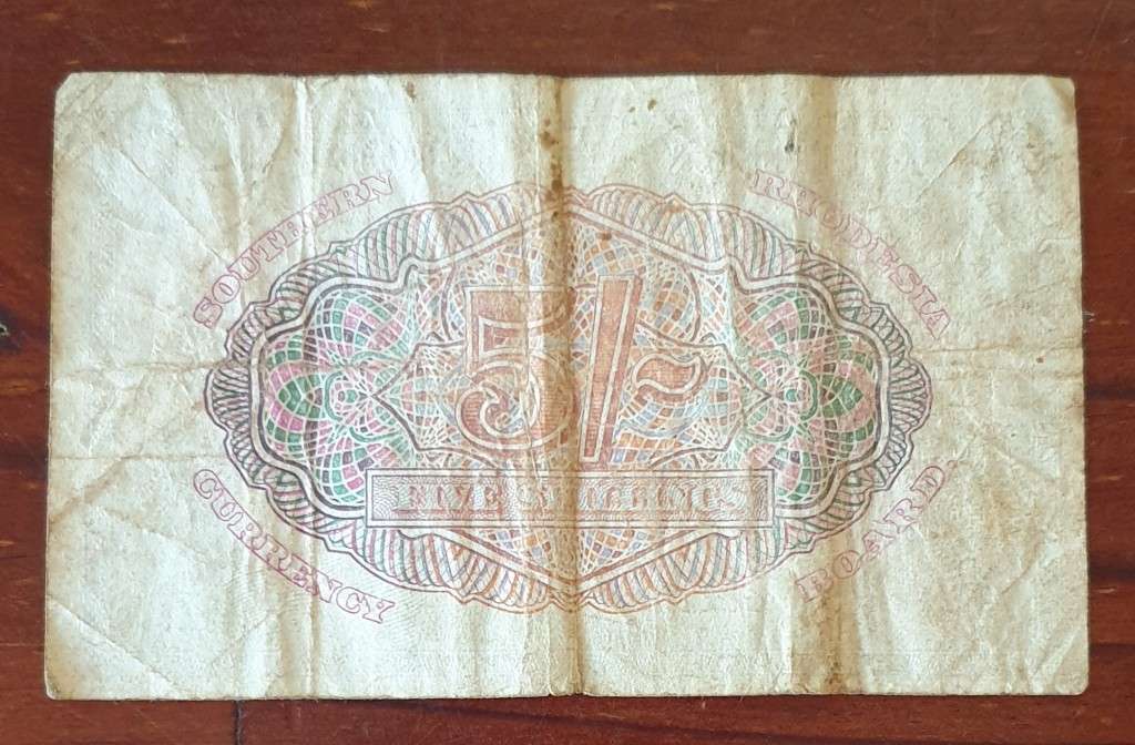 SOUTHERN RHODESIA 5 SHILLING NOTE